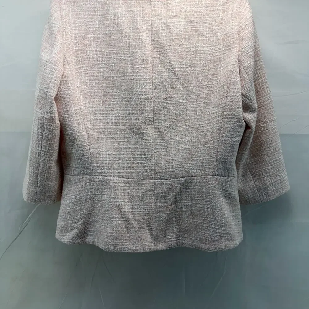 Preston & York Women’s 8 Light Pink, white and gold Tweed feminine Blazer - Picture 9 of 14